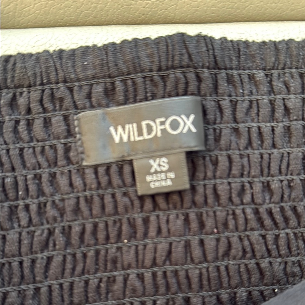 Wildfox Black linen Beaded Women's Top xs new with tags - Picture 3 of 3